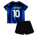 Inter Milan Lautaro Martinez #10 Replika Babykläder Hemma matchkläder barn 2023-24 Korta ärmar (+ Korta byxor)